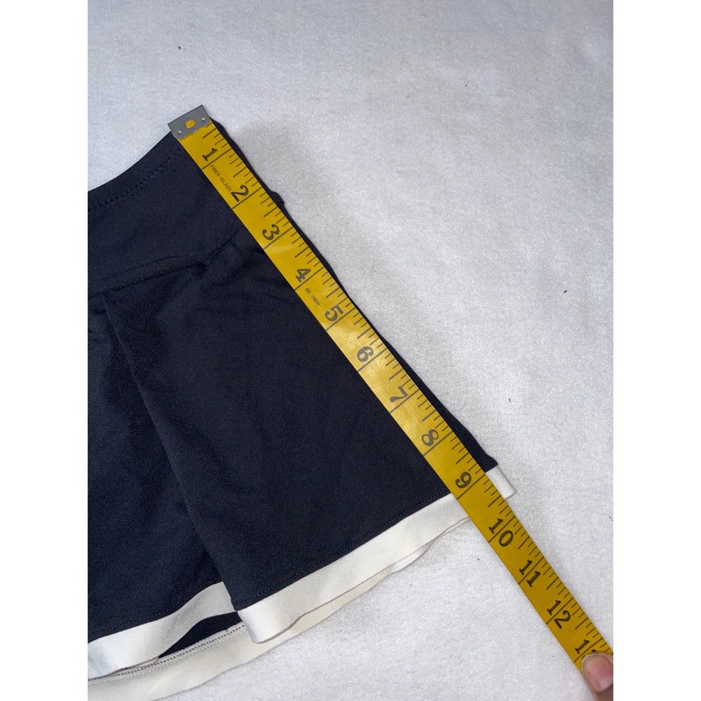 Robin Piccone Black Pleated Swim Skirt White Trim XS 254760 - Picture 2 of 7
